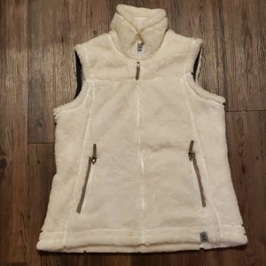 White Faux Fur Vest Free County Sz Large L